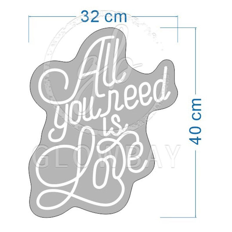 Thumbnail: All You Need Is Love Neon Sign Personal Wedding Party Home Decoration Full Colo