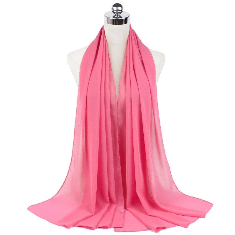 Thumbnail: New Premium Plain Chiffon Scarf Muslim Hijab Instant Shawl Soft Ball Bubble Chi