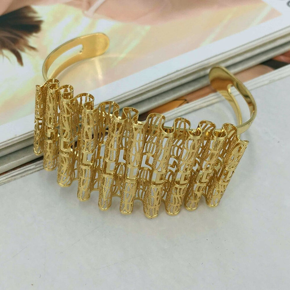 Thumbnail: Newest Simple African Big Pendant Set Dubai Italian Brazilian Gold Plated Jewel