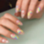 Thumbnail: 24pcs Detachable Almond False Nails Long Wearable French Fake Nails Full Cover 