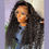 Miniature : Soft Natural Black 180%Density 26Inch Long Kinky Curly Preplucked Lace Front Wi
