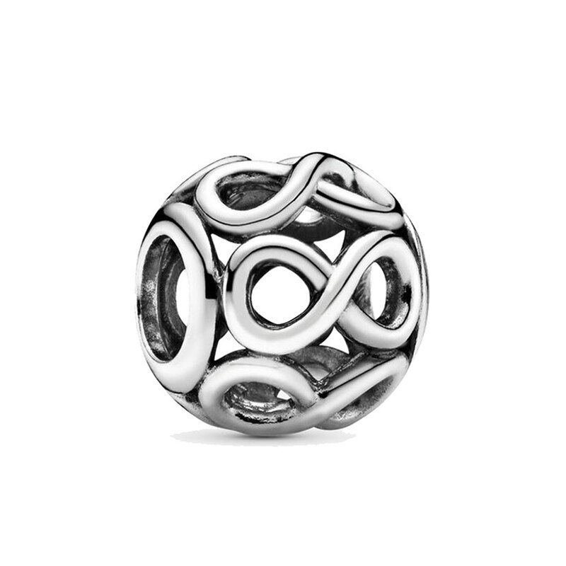 Thumbnail: 2Pcs New Hot Sale Silver Color Feather Star Hollow Heart Star Beads Fit Origina