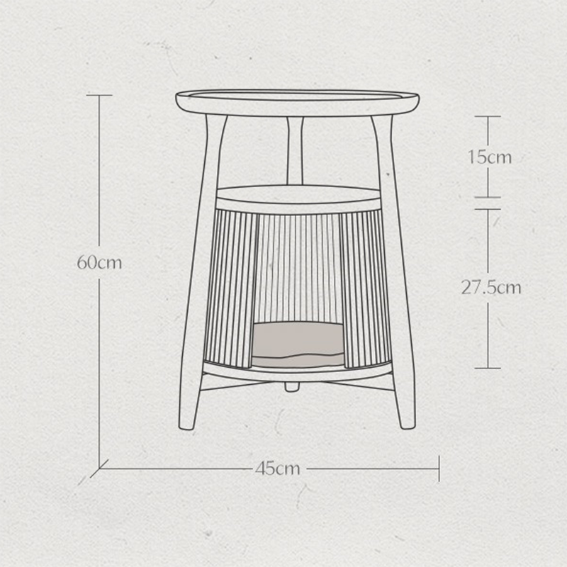 Thumbnail: Nordic Solid Wood Small Coffee Tables Designer Organizer Minimalist Side Table 