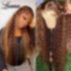Miniaturbild: LUXURIOUS Highlight 13X6 Curly Lace Front Human Hair Wigs For Women Honey Blond