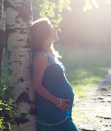 Pregnant Woman by Birch