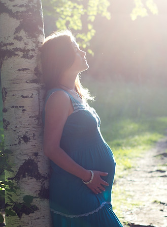 Pregnant Woman by Birch