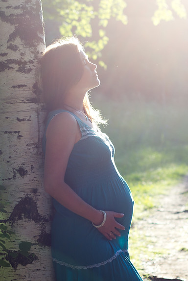 Pregnant Woman by Birch