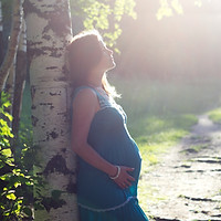 Pregnant Woman by Birch