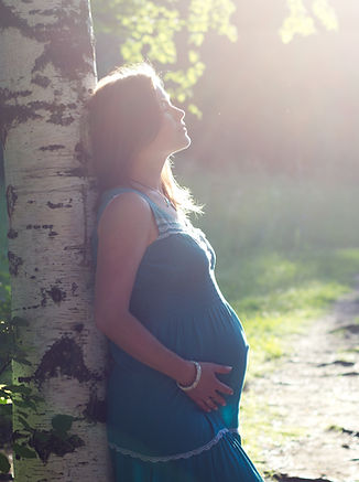 Pregnant Woman by Birch