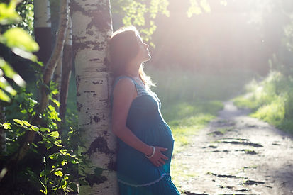 Pregnant Woman by Birch