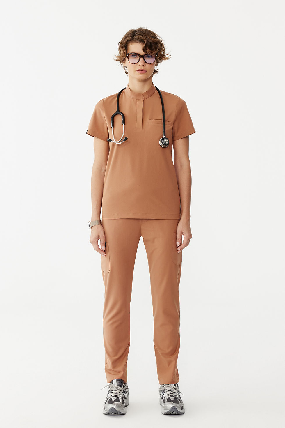 Sar Infinity Cosmos Camel Kadın Scrubs Takım - Ön Görünüm