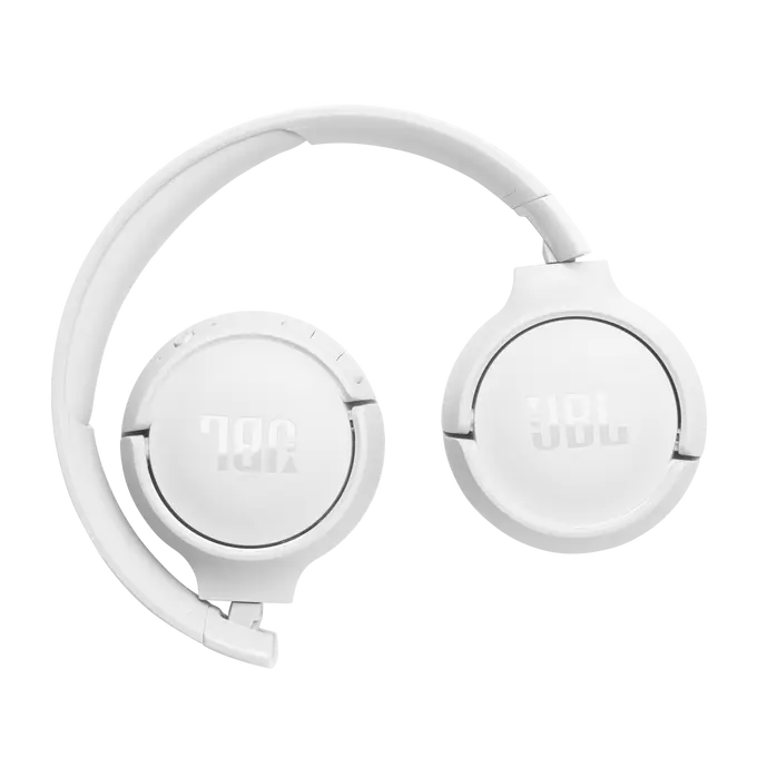 Miniature : JBL Tune 520bt blanc vue arrondie plat