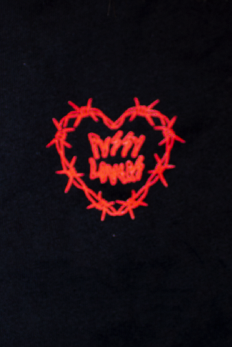 Thumbnail: Pvssy Heart Black Crop Top