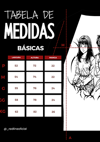 Tabela de medidas redline