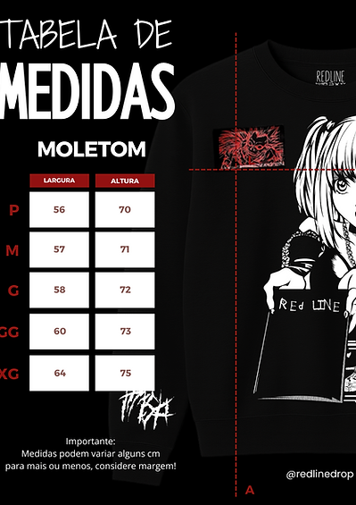 Tabela de medidas redline