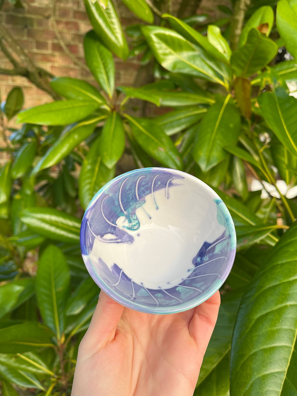 Thumbnail: Lilac and turquoise dish