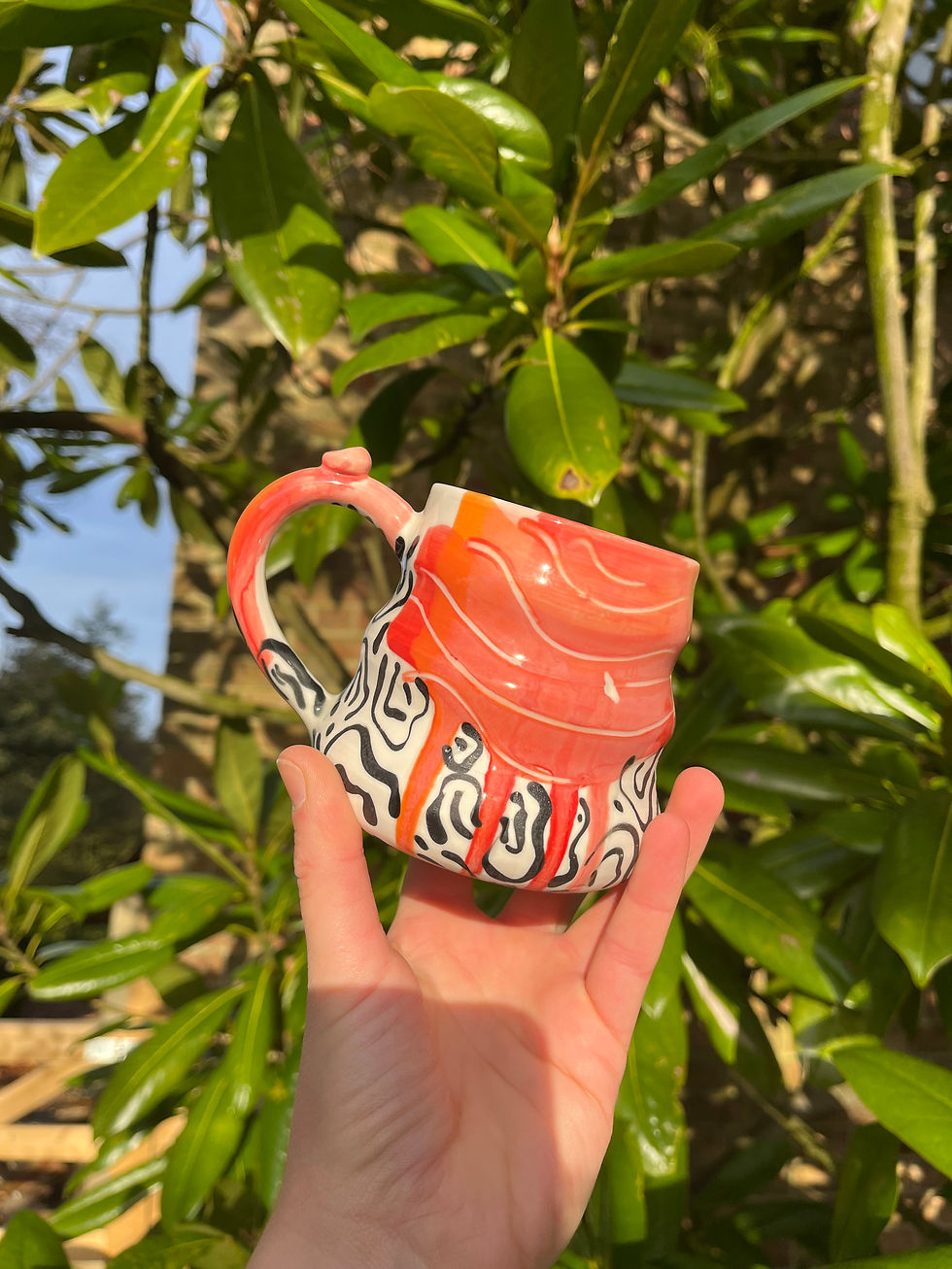 Thumbnail: Coral wiggle mug