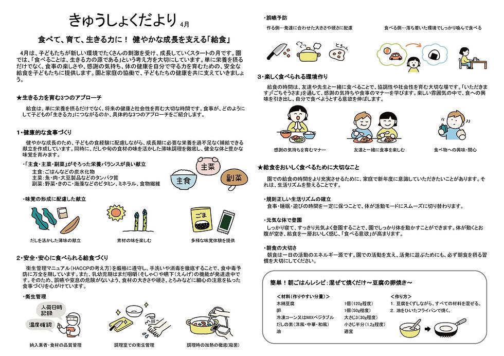 4月給食だより