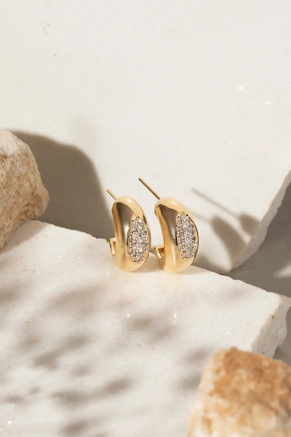 Thumbnail: Smooth Round Tube Plated Earrings