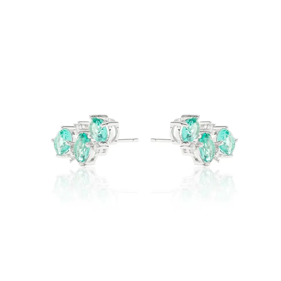 Thumbnail: Paraiba Crystal White Zirconia Earrings