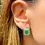 Miniatura: Emerald Fusion Rectangular Earrings