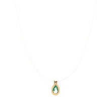 Paraíba Invisible Crystal Droplet Necklace