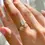 Thumbnail: Crystal Hexagon Trio Ring