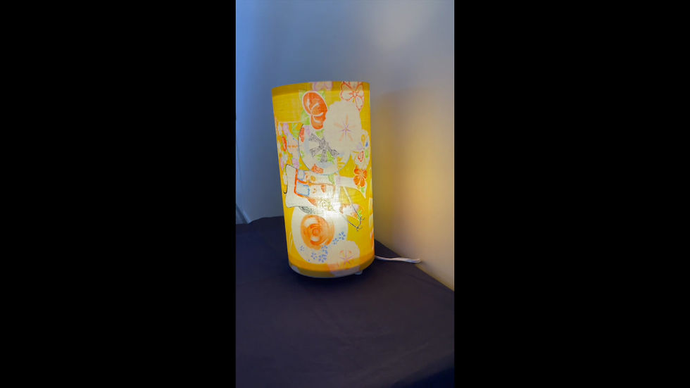Thumbnail: 着物ファブリックランプ #017　/ Kimono Fablic Lamp #017