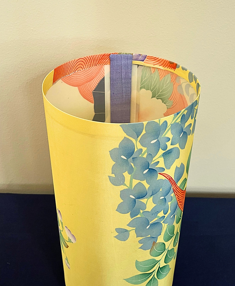 Thumbnail: 着物ファブリックランプ #010　/ Kimono Fablic Lamp #010