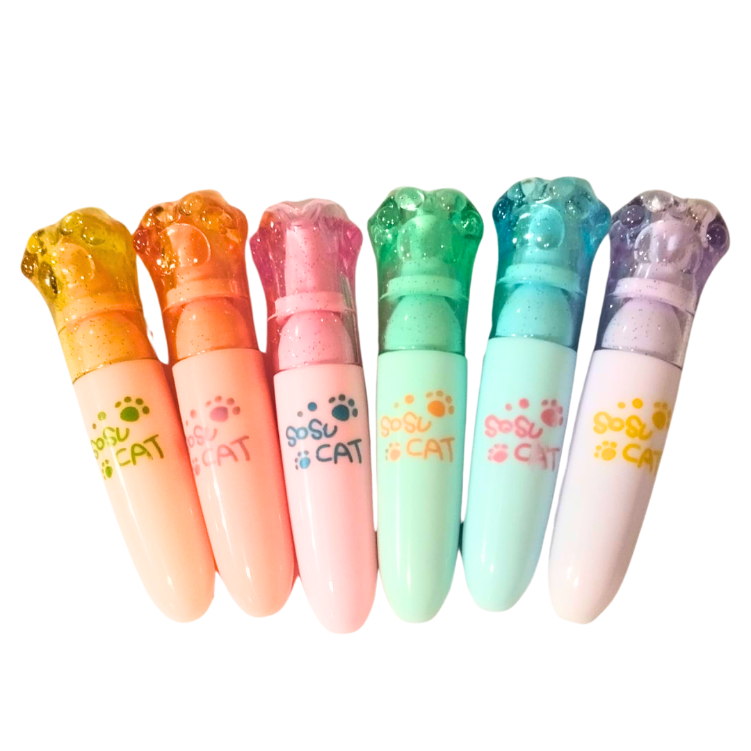 Kit marca texto patinha de gatinho