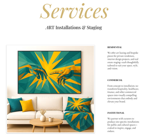 art installation and staging services