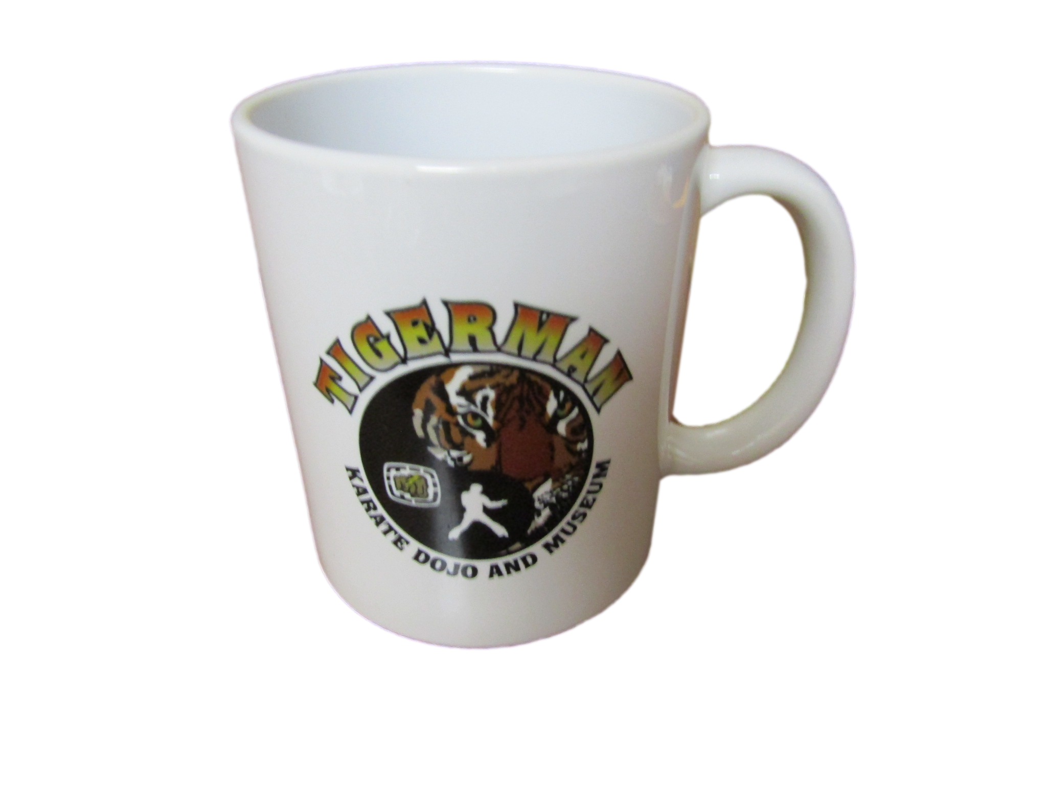TigerMan Karate Dojo & Museum Two Sided Coffee Cup Faith Spirit Discipline