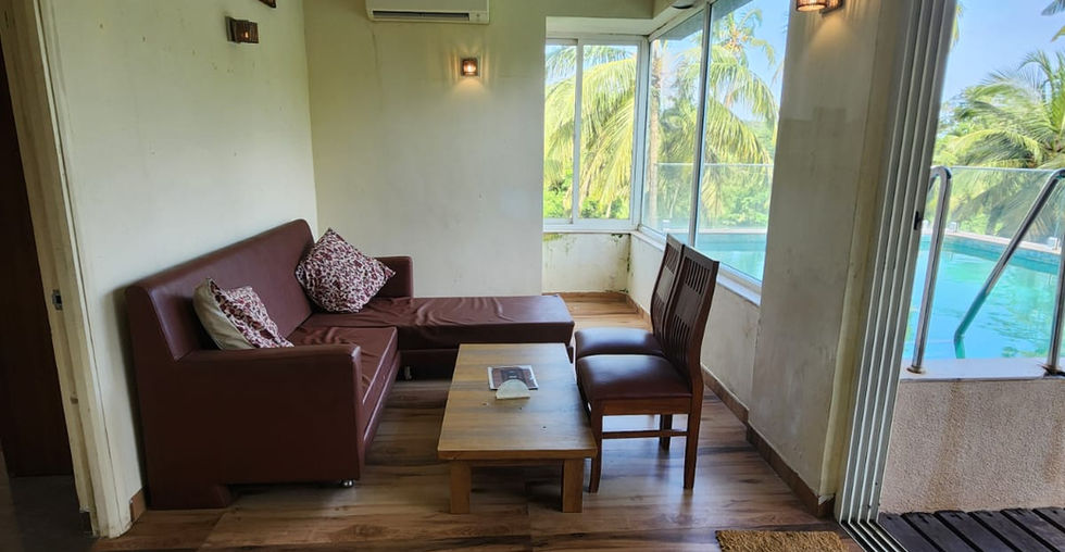 Fully operational 16-room hotel for lease in Candolim, Goa by Goa Property Deal. Features a rooftop bar, restaurant, two rooftop suites with private pools, 6 parking slots, and full power backup. Rent: ₹9 lakhs per month. Contact us for more details