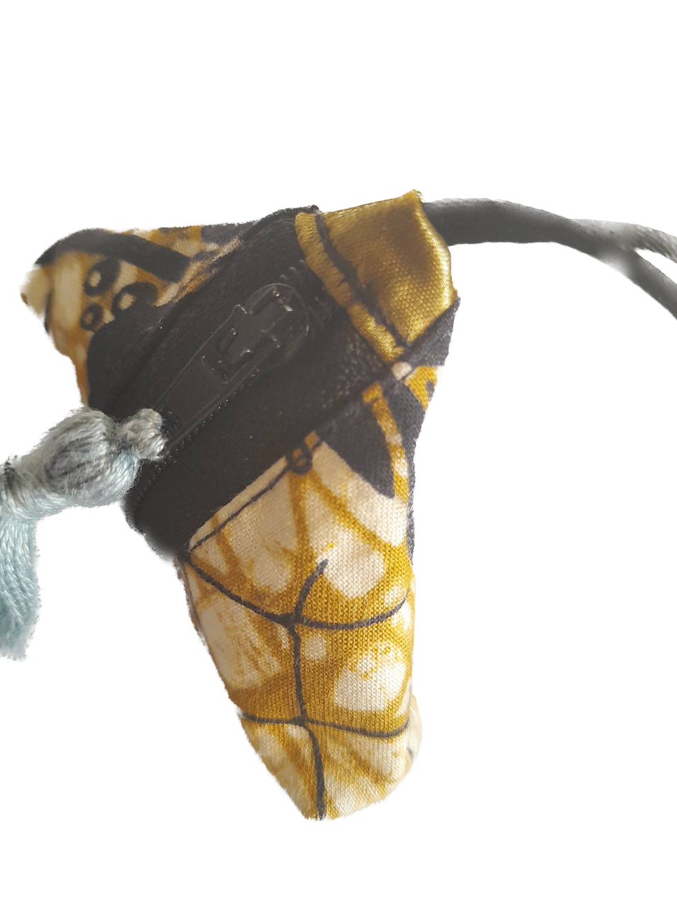 Thumbnail: Pyramid Ultra Mini Zipper Coin Purse African Style Printed Cotton