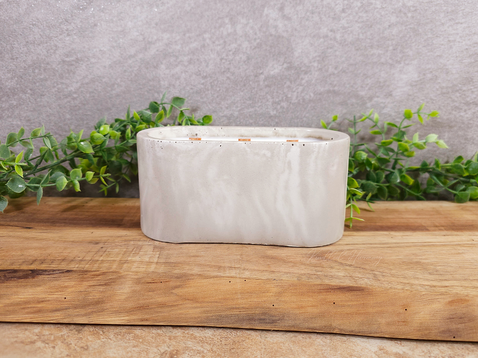Thumbnail: 12oz Natural Wax Concrete Candle - Marbled Colors