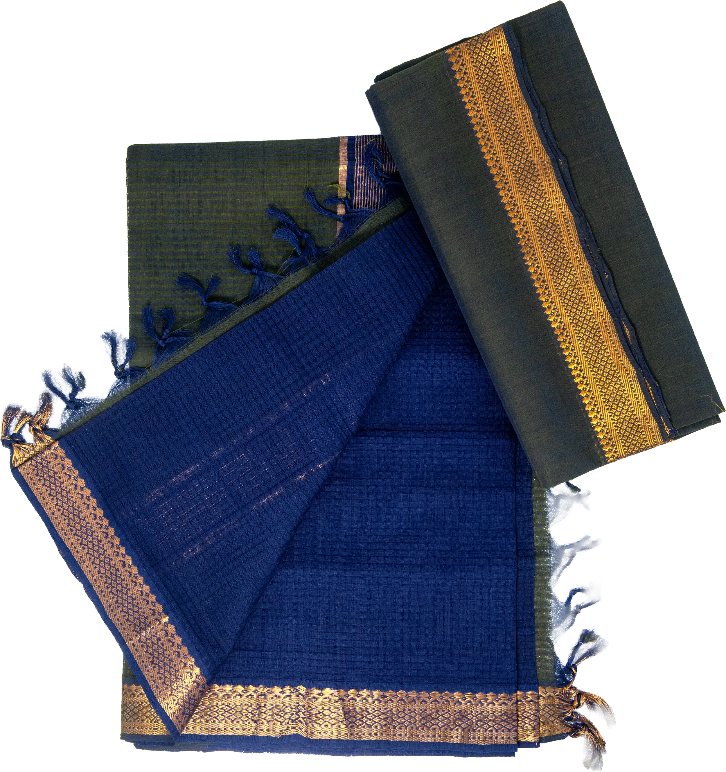 Blue & Green Combin Colour Mangalagiri Dressmaterial