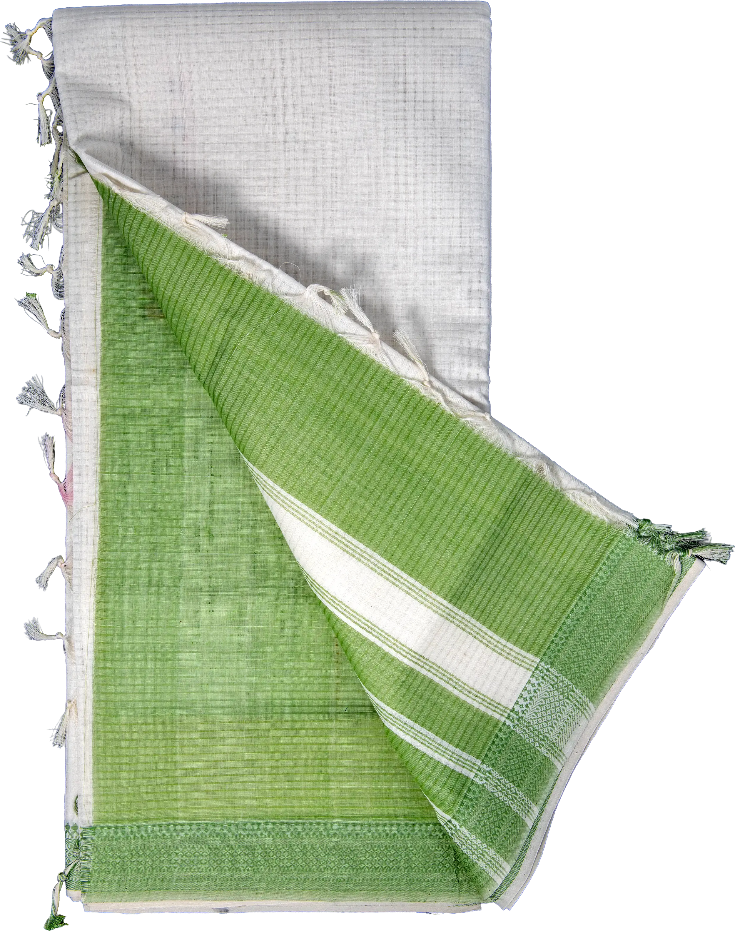 Plain White  Mangalagiri Cotton saree