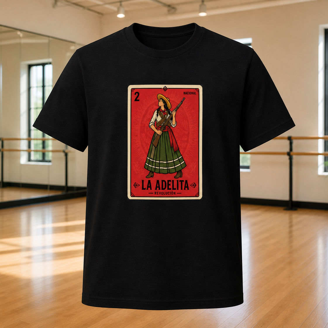 La Adelita T-Shirt: Pasión Dance Card Series
