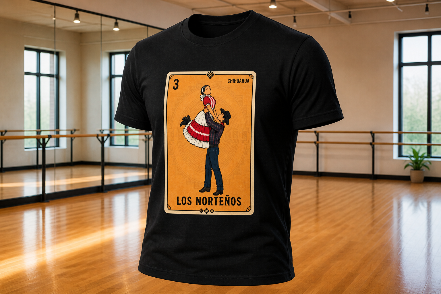 Los Norteños T-Shirt: Pasión Dance Card Series