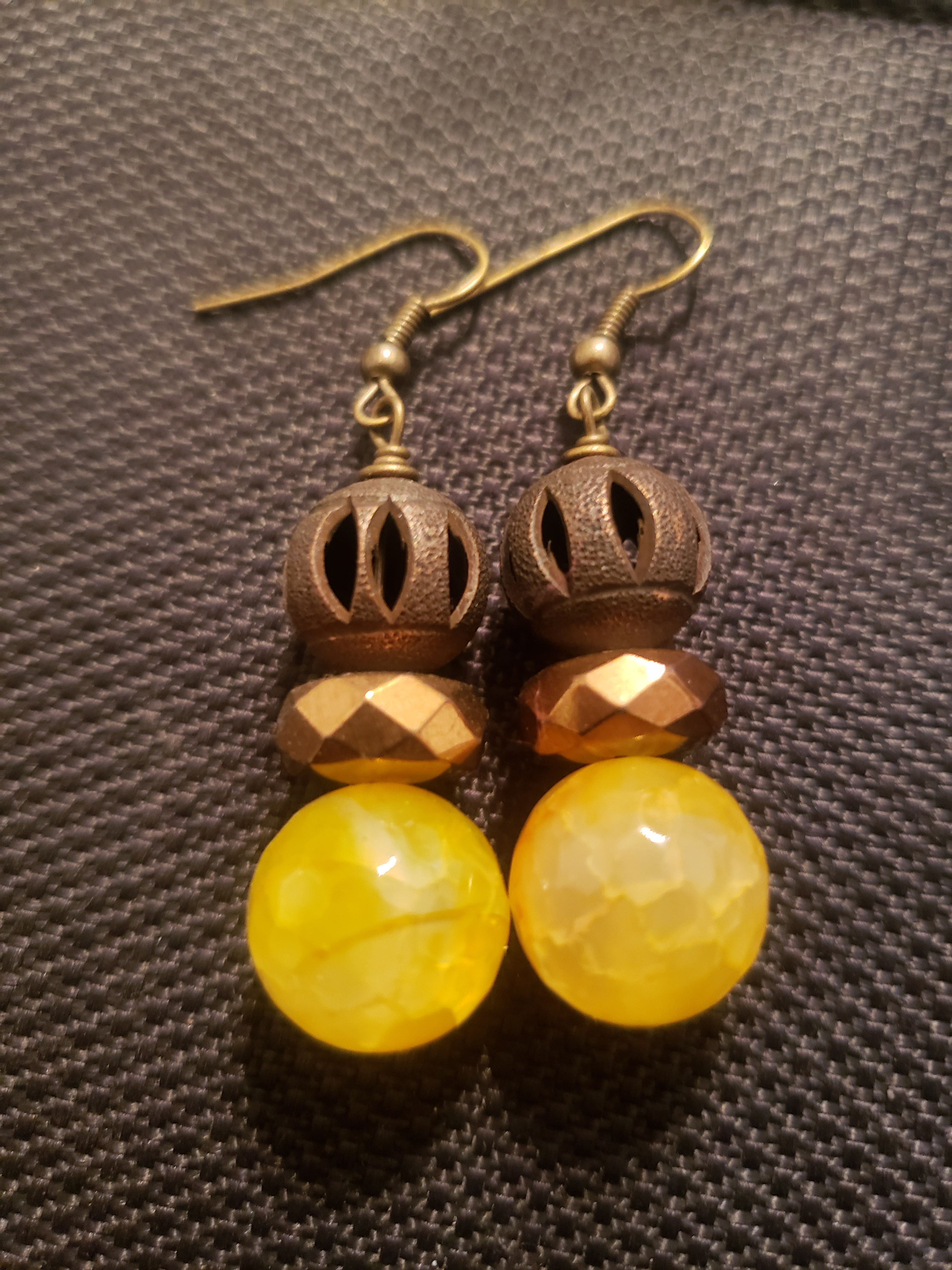 Orange Agate Earthy Earrings