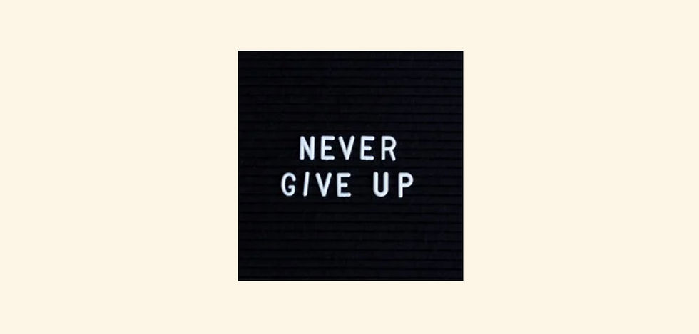 never stop following your dreams