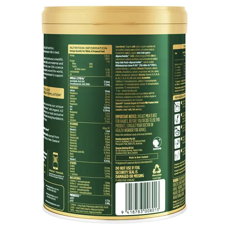 Thumbnail: Aptamil Essensis Organic A2 Protein Milk 2 Premium Follow-On Formula From 6-12 M