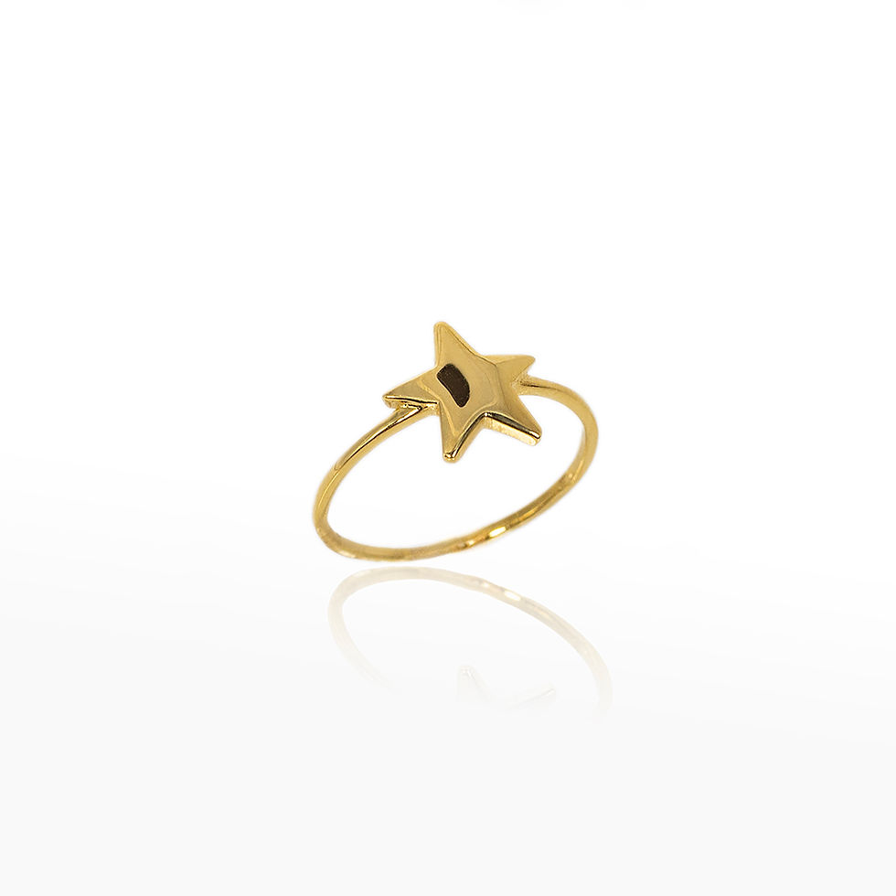 anello in oro giallo con stellina John Oliver gioielleria firenze