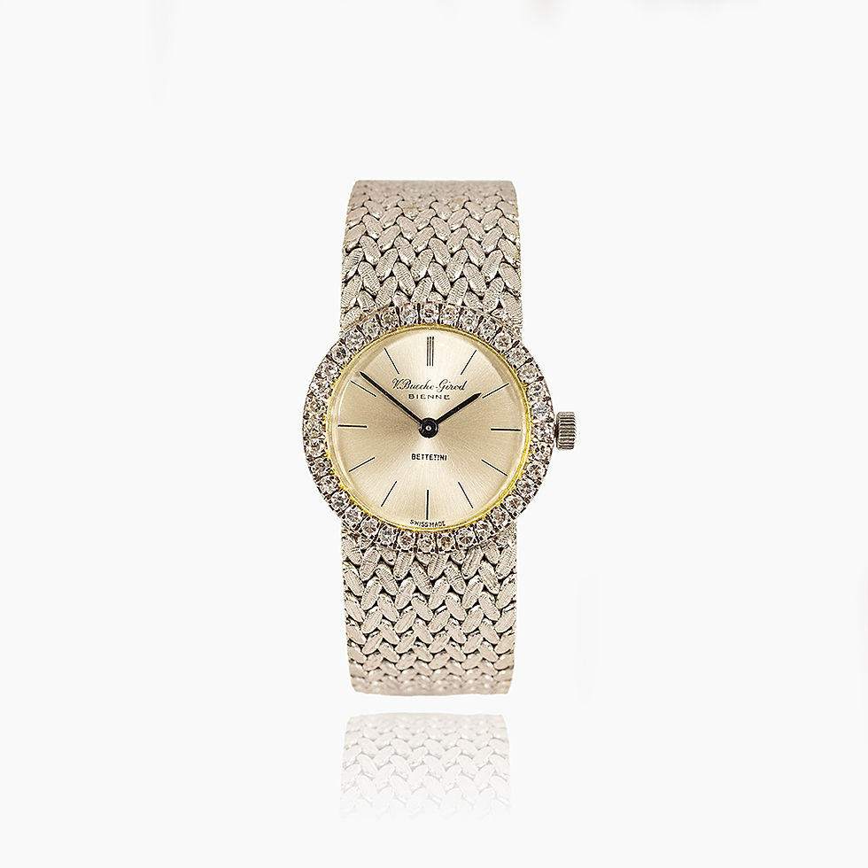 orologio donna di lusso v buche girod bienne in oro bianco 18 kt e diamanti