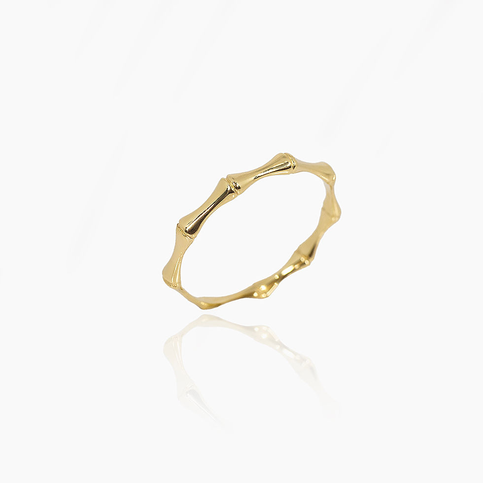 ANELLO ORO GIALLO DESIGN BAMBOO