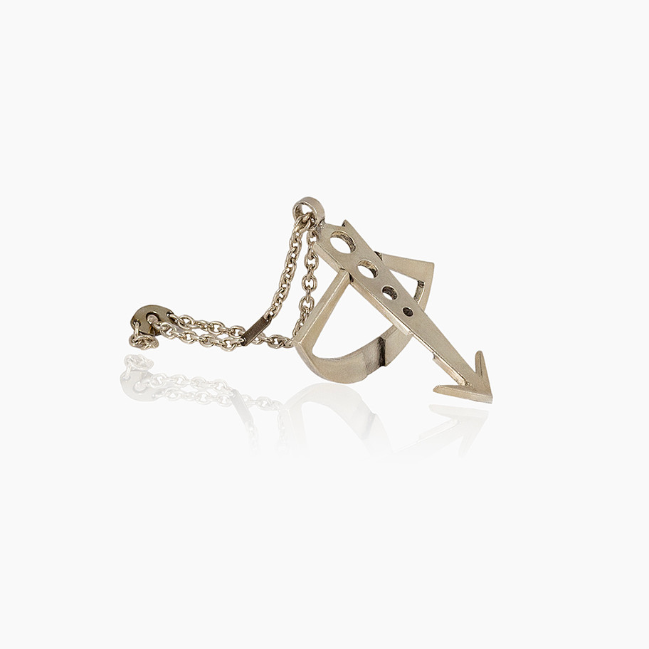 portachiavi uomo in argento firmato brandivate arco e freccia idea regalo uomo