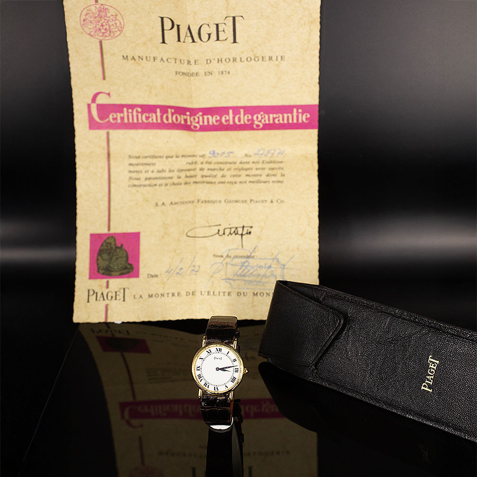 OROLOGIO PIAGET DI LUSSO DA COLLEZIONE CON CASSA IN ORO E CINTURINO IN PELLE ANNI 70 VINTAGE FIRENZE
