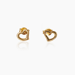 Orecchini Donna Oro A Forma Di Cuore - Design 3D, Leggeri E Anallergici - Regalo Romantico