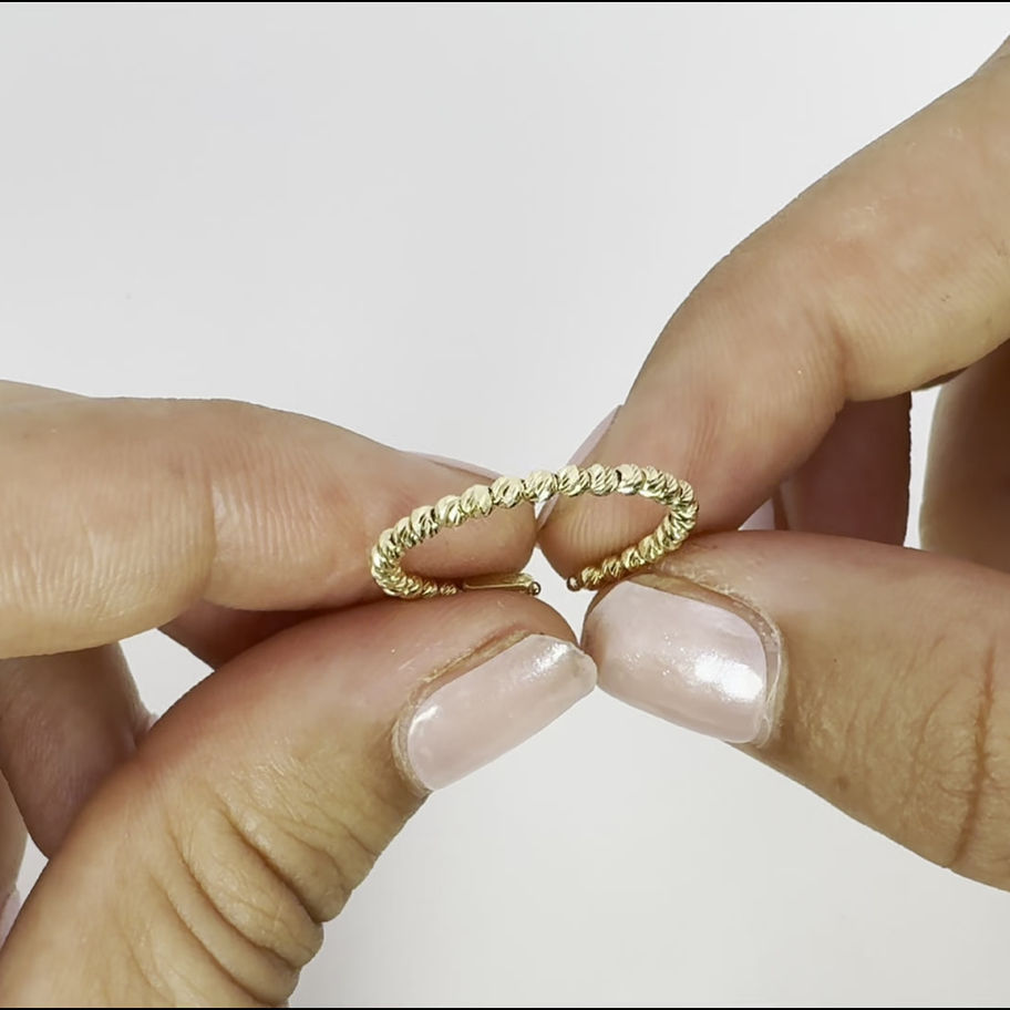 ANELLO FEDINA IN ORO GIALLO REGOLABILE IDEA REGALO FIRENZE