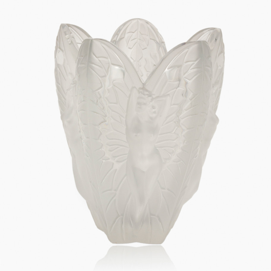 VASO FIRMATO LALIQUE MODELLO CRYSALIDE IN CRISTALLO